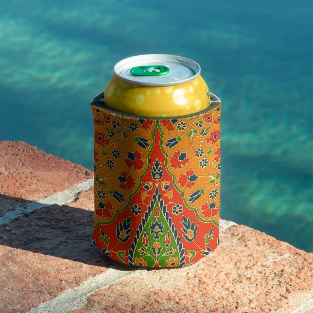 Porta-lata Impressão Floral Persa Decorativo (Piscina in situ)