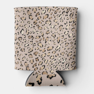 Porta-lata Impressão Leopardo, Manchas Douradas Brilhantes.