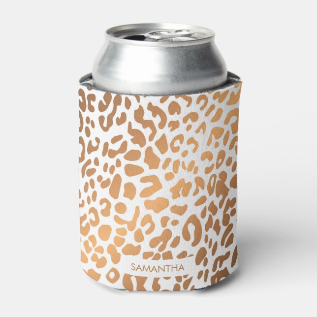 Porta-lata Impressão Leopardo ouro (Can Front)
