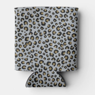 Porta-lata Impressão Preta-Leopardo-Preto com Lâmpada Doura
