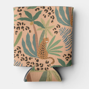 Porta-lata Impressão sobre o leopardo da selva: padrão sem so