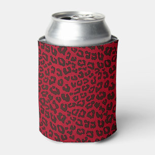 Porta-lata Impressão vermelho Stippled do leopardo do arando