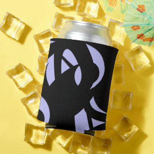 Porta-lata Impressionante Arte Moderna Negra e Lavanda