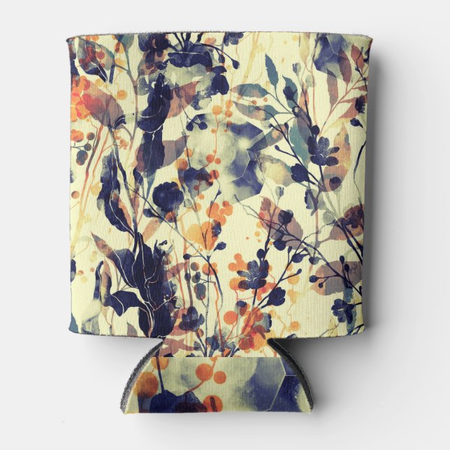 Porta-lata Impressões da Natureza: Floral Deixa Sem Fio. (Frente)