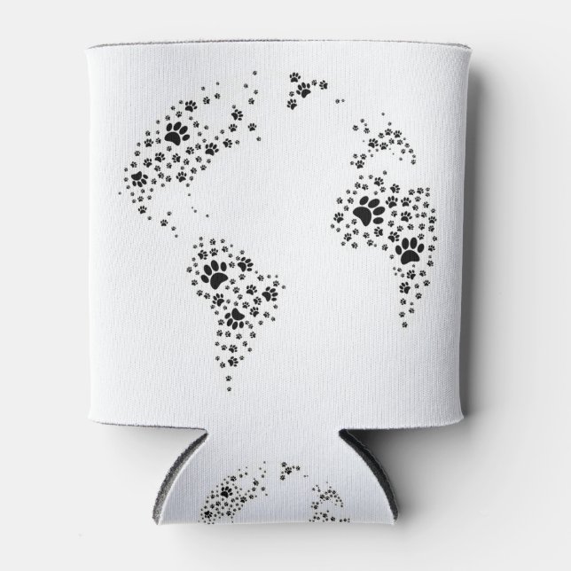 Porta-lata Impressões de pássaros do Atlas Mundial (Frente)