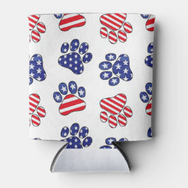 Porta-lata Impressões de pata Patriótica