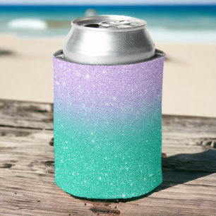 Porta-lata Inclinação roxo do ombre do brilho do aqua da