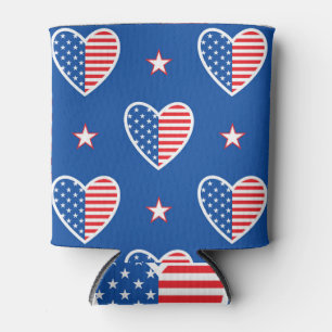 Porta-lata Independência Americana: Padrão Vintage Patriótico