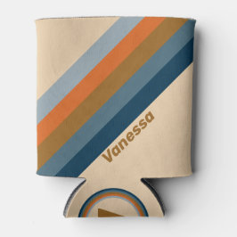 Porta-lata Indigo Horizon Stripes with Name