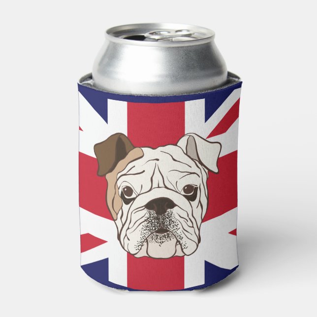 Porta-lata Inglês Buldogue & Union Jack Can (Can Front)