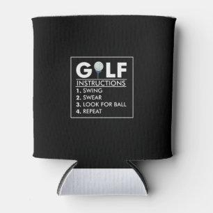 Porta-lata Instruções para Golf Swing Swear Ball Repetir