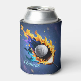 Porta-lata Intensidade de chama: A bola de golfe em ação.