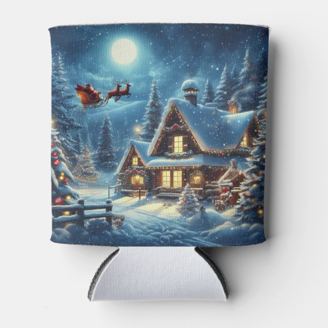 Porta-lata Inverno/Papais noeis/Natal/Neve (Frente)