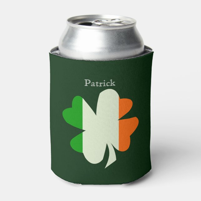 Porta-lata Irish Flag Shamrock Personalizado (Can Front)