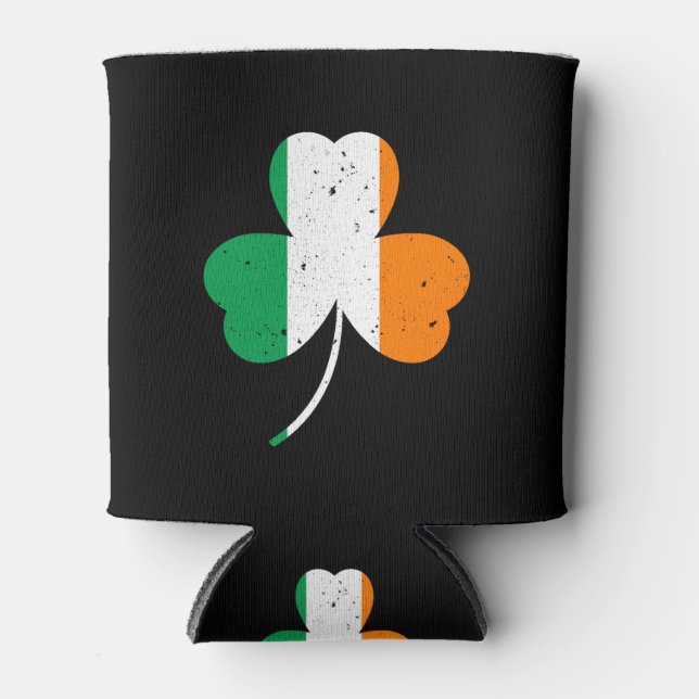 Porta-lata Irish Shamrock St Patrick's Day (Frente)