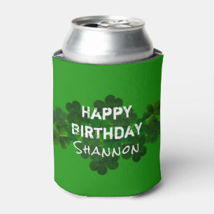 Porta-lata Irlandês Aniversário Personalizado Bebida Coozie