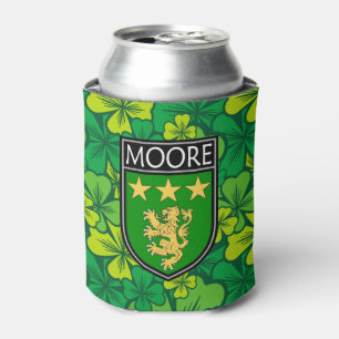 Porta-lata Irlandês - Clan Moore Crest & Shamrock