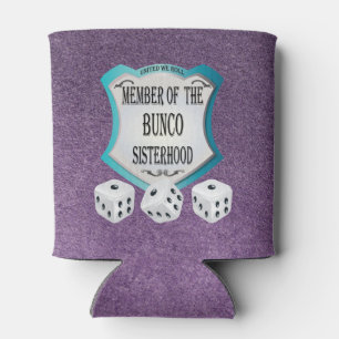 Porta-lata Irmandade Bunco Glitter Purple Engraçado