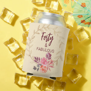 Porta-lata Isolador de Aniversário de 40 anos Personalizado
