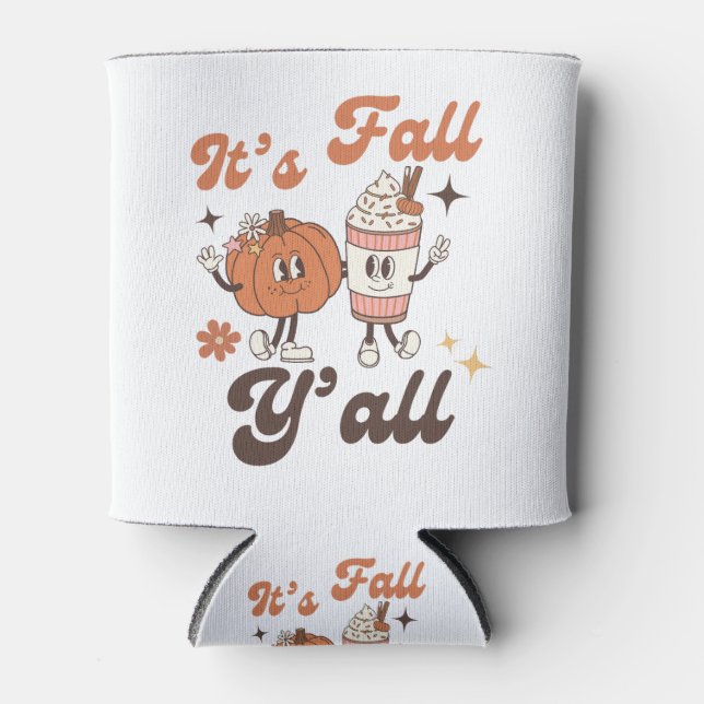 Porta-lata It's Fall Y'all Pumpkin Spice Latte (Frente)