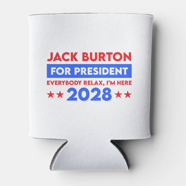 Porta-lata Jack Burton Para Presidente 2028 (Frente)
