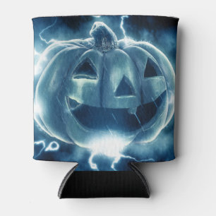 Porta-lata jack-o-lanterna na chuva