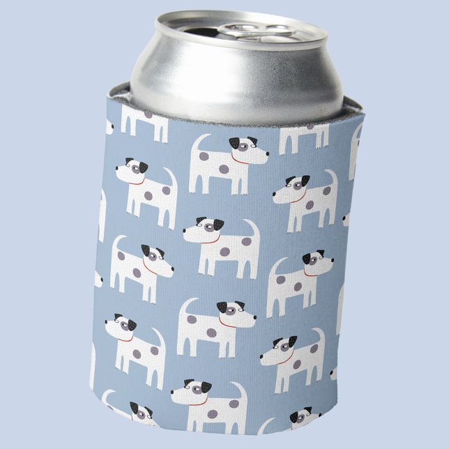 Porta-lata Jack Russell Parson Terrier Dog Patterno (Parson Jack Russell Terrier Dog fun can cooler)