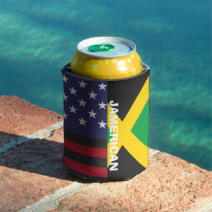 Porta-lata Jamerican , bandeira jamaicana americana , 4 de ju