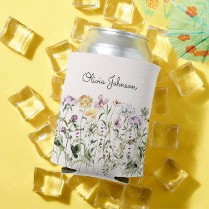Porta-lata Jardim de Flores Silvestres Personalizado