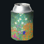 Porta-lata Jardim Flor Gustav Klimt<br><div class="desc">Can Cooler com a pintura de óleo do Jardim Flor de Gustav Klimt (1906). Um belo jardim de flores roxas,  vermelhas,  brancas,  azuis e laranja. Um presente de excelente para fãs de Arte Nouveau e de Arte Austríaca.</div>