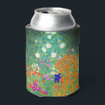 Porta-lata Jardim Flor Gustav Klimt<br><div class="desc">Can Cooler com a pintura de óleo do Jardim Flor de Gustav Klimt (1906). Um belo jardim de flores roxas, vermelhas, brancas, azuis e laranja. Um presente de excelente para fãs de Arte Nouveau e de Arte Austríaca.</div>