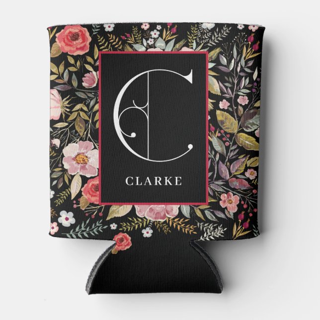 Porta-lata Jardim Vitoriano, Monograma C, Personalizado (Frente)