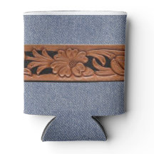 Jeans Azuis E Cinturão Ocidental