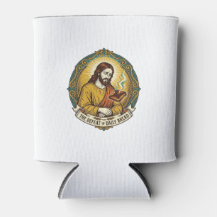 Porta-lata Jesus Derrotado Fumando Torradas Queimadas Cozinha