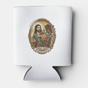 Porta-lata Jesus Derrubando Torre de Jenga no Jogo Falha Humo