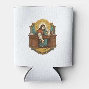 Porta-lata Jesus Derrubou Caneta Atrás de Pesada Mesa Humor D