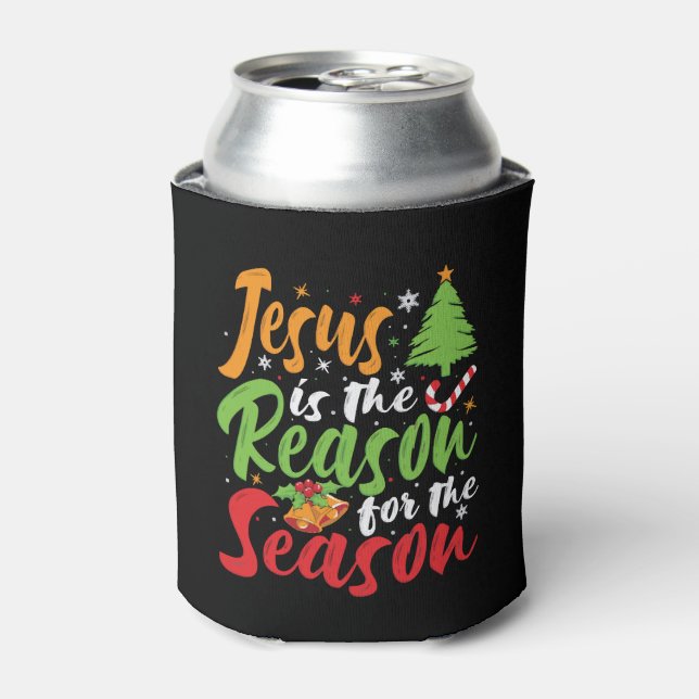 Porta-lata Jesus É A Razão Do Pijama De Natal (Can Front)