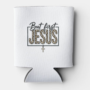 Porta-lata Jesus Estampa de Leopardo Cristã Gravura Vintage C