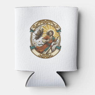 Porta-lata Jesus guarda-chuva quebrado soprando por dentro te