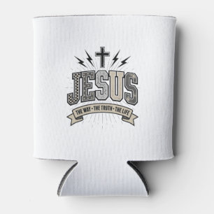 Porta-lata Jesus O Caminho A Verdade A Vida Vintage Cristão
