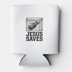 Porta-lata Jesus Salva Camisa de Gravura Vintage de Goleiro d