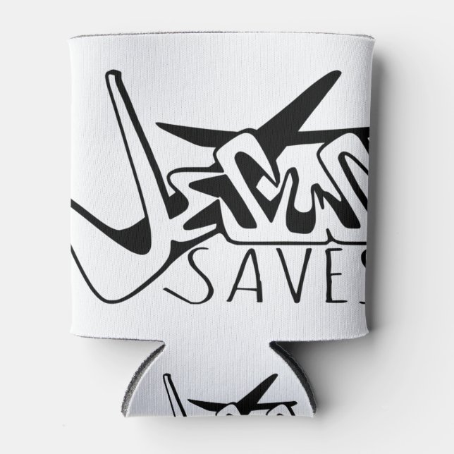 PORTA-LATA JESUS SALVA GRAFITE (Frente)