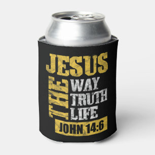 Porta-lata Jesus The Way Truth Life John 14:6 Bíblia cristã