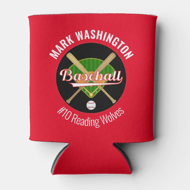 Porta-lata Jogador de baseball pode resfriar (Frente)