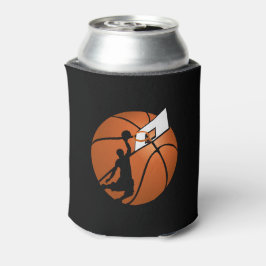 Porta-lata Jogador de Basquete Slam Dunk com Hoop na Bola