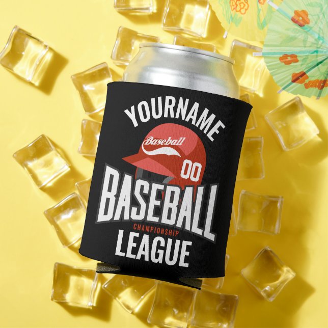 Porta-lata Jogador de Beisebol Personalizado NOME Equipe Camp (Verão in situ)