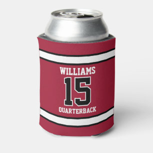 Porta-lata Jogador de Esportes Vermelho e Preto