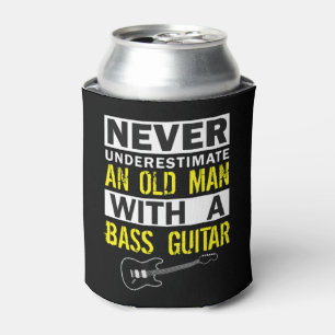Porta-lata Jogador de Mens Bass Músico Presente Padre Avô