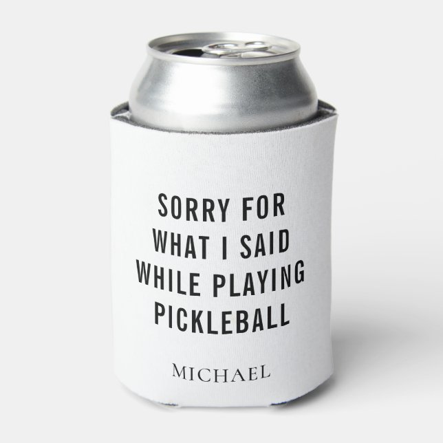 Porta-lata Jogador de Pickleball Personalizado (Can Front)