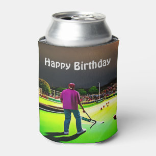 Porta-lata Jogando Twilight Lawn Bowls, O Aniversário Pode Re